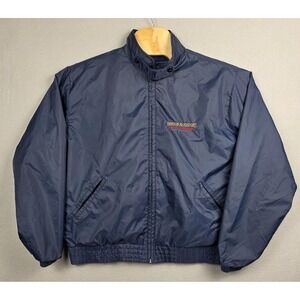Vintage Benson & Hedges Electric Nights Jacket Mens Large Navy Windbreaker 90s